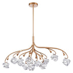 Arabela Lighting 85183-11 Antique Gold Leaf 57'' Freeform Chandelier In Antique Gold  With Clear Art Glass Spheres Image 1
