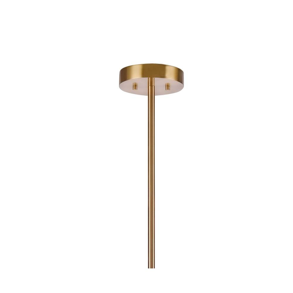 Arabela Lighting 85191-11 Natural Brass 60'' Calla Linear Chandelier In Natural Brass  With Clear Hand-formed Glass Flowers Image 4