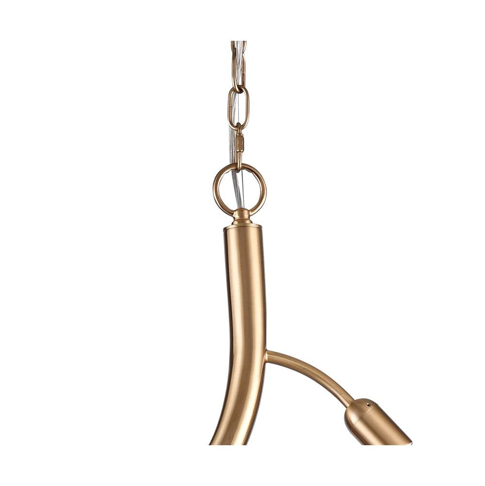Arabela Lighting 85192-8 Natural Brass 52'' Calla  Chandelier In Natural Brass  With Clear Hand-formed Glass Flowers Image 6