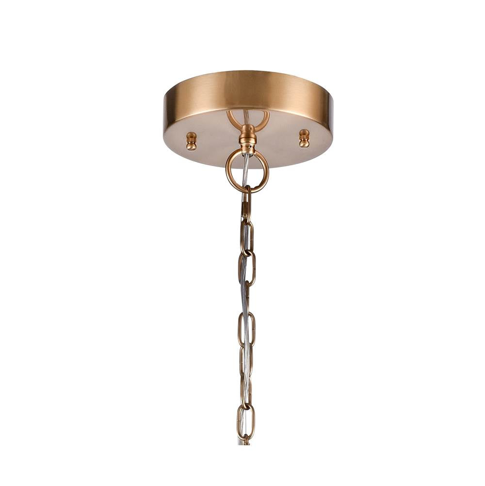 Arabela Lighting 85192-8 Natural Brass 52'' Calla  Chandelier In Natural Brass  With Clear Hand-formed Glass Flowers Image 5