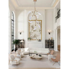 Arabela Lighting 85192-8 Natural Brass 52'' Calla  Chandelier In Natural Brass  With Clear Hand-formed Glass Flowers Image 3