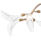 Arabela Lighting 85193-5 Natural Brass 33'' Calla  Chandelier In Natural Brass  With Clear Hand-formed Glass Flowers Image 4