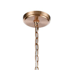 Arabela Lighting 85201-8 Lacquered Gold 29'' Strata Chandelier In Lacquered Gold With Layers Of Clear, Frosted, And Gold-leafed Glass Image 4