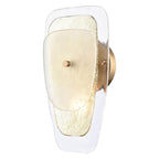 Arabela Lighting 85204-1 Lacquered Gold 12'' Strata Wall Sconce  In Lacquered Gold With Layers Of Clear, Frosted, And Gold-leafed Glass Image 1