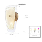 Arabela Lighting 85204-1 Lacquered Gold 12'' Strata Wall Sconce  In Lacquered Gold With Layers Of Clear, Frosted, And Gold-leafed Glass Image 2