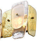 Arabela Lighting 85206-4 Lacquered Gold 29'' Strata Vanity  In Lacquered Gold With Layers Of Clear, Frosted, And Gold-leafed Glass Image 5