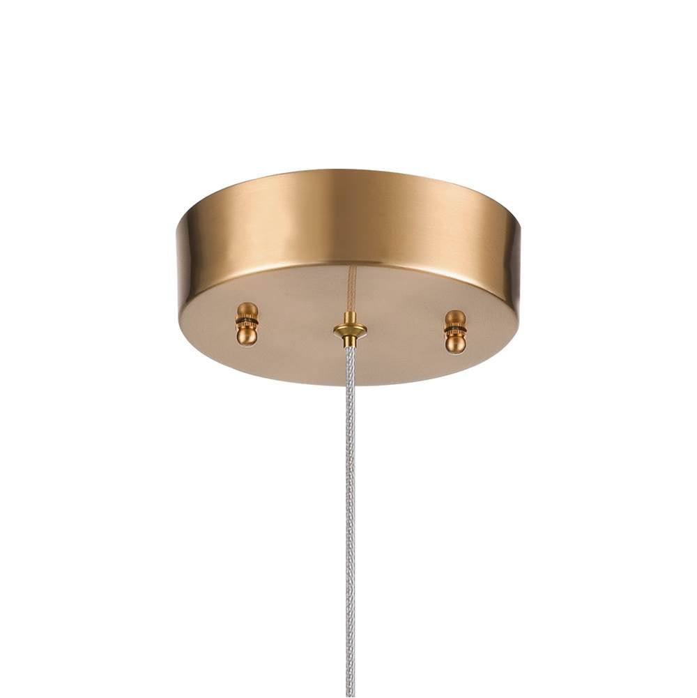 Arabela Lighting 85211-1 Natural Brass 14'' Aurora Pendant In  Natural Brass With Clear Hand-formed Corkscrew Glass Image 4