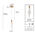 Arabela Lighting 85211-1 Natural Brass 14'' Aurora Pendant In  Natural Brass With Clear Hand-formed Corkscrew Glass Image 2