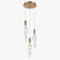 Arabela Lighting 85212-3 Natural Brass 10'' Aurora Pendant In  Natural Brass With Clear Hand-formed Corkscrew Glass Image 1