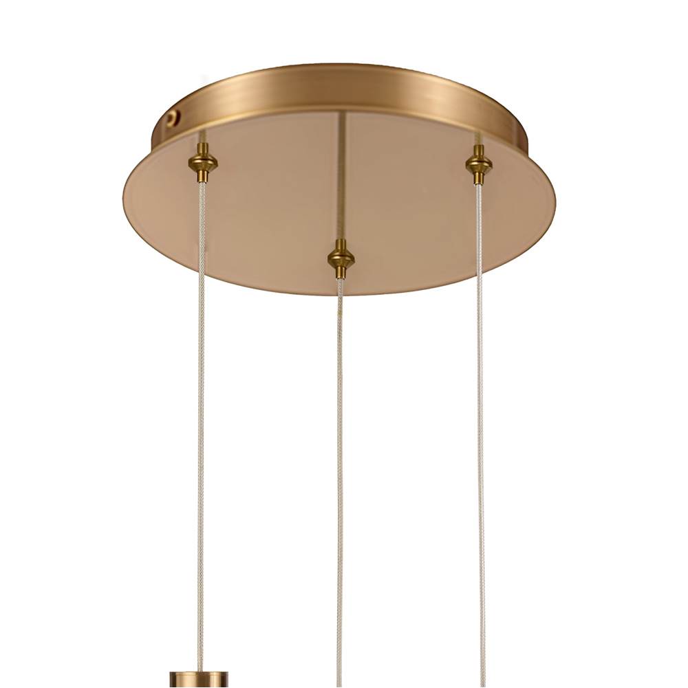 Arabela Lighting 85212-3 Natural Brass 10'' Aurora Pendant In  Natural Brass With Clear Hand-formed Corkscrew Glass Image 5