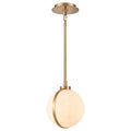 Arabela Lighting 85221-1 Lacquered Gold 10'' Lumis Pendant In Lacquered Gold  With  Faux Alabaster Shade Image 1