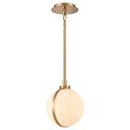 Arabela Lighting 85221-1 Lacquered Gold 10'' Lumis Pendant In Lacquered Gold  With  Faux Alabaster Shade Image 1