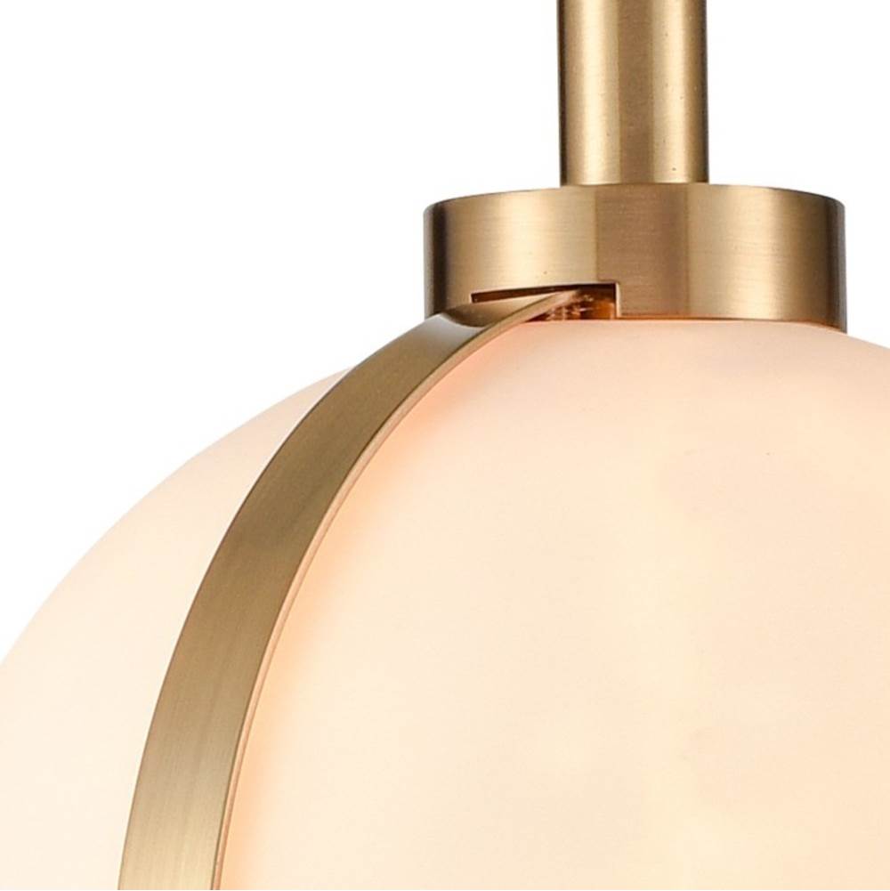 Arabela Lighting 85221-1 Lacquered Gold 10'' Lumis Pendant In Lacquered Gold  With  Faux Alabaster Shade Image 6