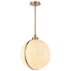 Arabela Lighting 85222-1 Lacquered Gold 18.5'' Lumis Pendant In Lacquered Gold  With  Faux Alabaster Shade Image 1