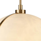 Arabela Lighting 85222-1 Lacquered Gold 18.5'' Lumis Pendant In Lacquered Gold  With  Faux Alabaster Shade Image 6
