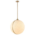 Arabela Lighting 85223-1 Lacquered Gold 26.5'' Lumis Pendant In Lacquered Gold  With  Faux Alabaster Shade Image 1