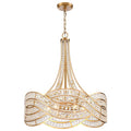 Arabela Lighting 85231-6 Lacquered Gold 27'' Anatasia Chandelier In Lacquered Gold  With  Clear Crystal Filigree Image 1