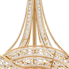 Arabela Lighting Anastasia 27'' Anatasia Chandelier In Lacquered Gold  With  Clear Crystal Filigree