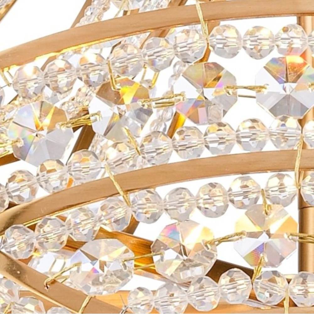Arabela Lighting 85231-6 Lacquered Gold 27'' Anatasia Chandelier In Lacquered Gold  With  Clear Crystal Filigree Image 4
