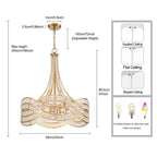 Arabela Lighting 85231-6 Lacquered Gold 27'' Anatasia Chandelier In Lacquered Gold  With  Clear Crystal Filigree Image 2