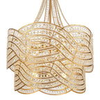 Arabela Lighting Anastasia 39'' Anatasia Chandelier In Lacquered Gold  With  Clear Crystal Filigree