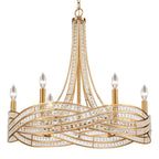 Arabela Lighting Anastasia 25'' Anatasia Chandelier In Lacquered Gold  With  Clear Crystal Filigree