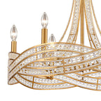 Arabela Lighting 85233-6 Lacquered Gold 25'' Anatasia Chandelier In Lacquered Gold  With  Clear Crystal Filigree Image 5