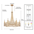 Arabela Lighting 85233-6 Lacquered Gold 25'' Anatasia Chandelier In Lacquered Gold  With  Clear Crystal Filigree Image 2