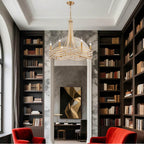 Arabela Lighting 85233-6 Lacquered Gold 25'' Anatasia Chandelier In Lacquered Gold  With  Clear Crystal Filigree Image 3