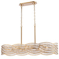 Arabela Lighting 85234-8 Lacquered Gold 47'' Anatasia Linear Chandelier In Lacquered Gold  With  Clear Crystal Filigree Image 1