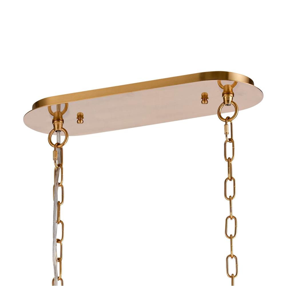 Arabela Lighting 85234-8 Lacquered Gold 47'' Anatasia Linear Chandelier In Lacquered Gold  With  Clear Crystal Filigree Image 4