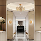 Arabela Lighting 85235-4 Lacquered Gold 12'' Anatasia Semi Flush In Lacquered Gold  With  Clear Crystal Filigree Image 3