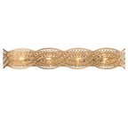 Arabela Lighting 85237-4 Lacquered Gold 36'' Anatasia Vanity In Lacquered Gold  With  Clear Crystal Filigree Image 1