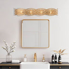 Arabela Lighting 85237-4 Lacquered Gold 36'' Anatasia Vanity In Lacquered Gold  With  Clear Crystal Filigree Image 3