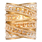 Arabela Lighting 85238-1 Lacquered Gold 8.5'' Anatasia Wall Sconce In Lacquered Gold  With  Clear Crystal Filigree Image 1