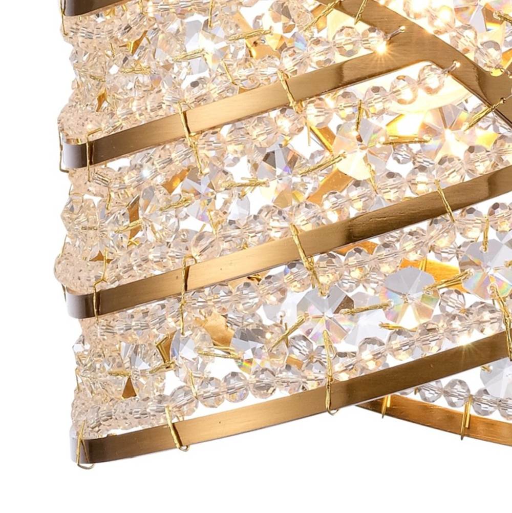 Arabela Lighting 85239-1 Lacquered Gold 9.5'' Anatasia Pendant In Lacquered Gold  With  Clear Crystal Filigree Image 4