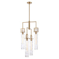 Arabela Lighting 85241-4 Lacquered Gold 36.5'' Jayden  Chandelier In  Lacquered Gold  With  Slender Water Glass Image 1