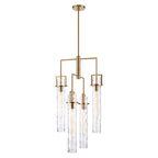 Arabela Lighting 85241-4 Lacquered Gold 36.5'' Jayden  Chandelier In  Lacquered Gold  With  Slender Water Glass Image 1