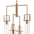 Arabela Lighting Jayden 36.5'' Jayden  Chandelier In  Lacquered Gold  With  Slender Water Glass