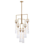Arabela Lighting 85242-6 Lacquered Gold 44.5'' Jayden Chandelier In  Lacquered Gold  With  Slender Water Glass Image 1