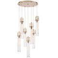 Arabela Lighting 85244-7 Lacquered Gold 46.5'' Jayden Chandelier In  Lacquered Gold  With  Slender Water Glass Image 1