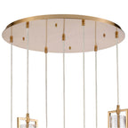 Arabela Lighting 85244-7 Lacquered Gold 46.5'' Jayden Chandelier In  Lacquered Gold  With  Slender Water Glass Image 4