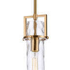 Arabela Lighting 85246-1 Lacquered Gold 22.5'' Jayden Pendant In  Lacquered Gold  With  Slender Water Glass Image 5