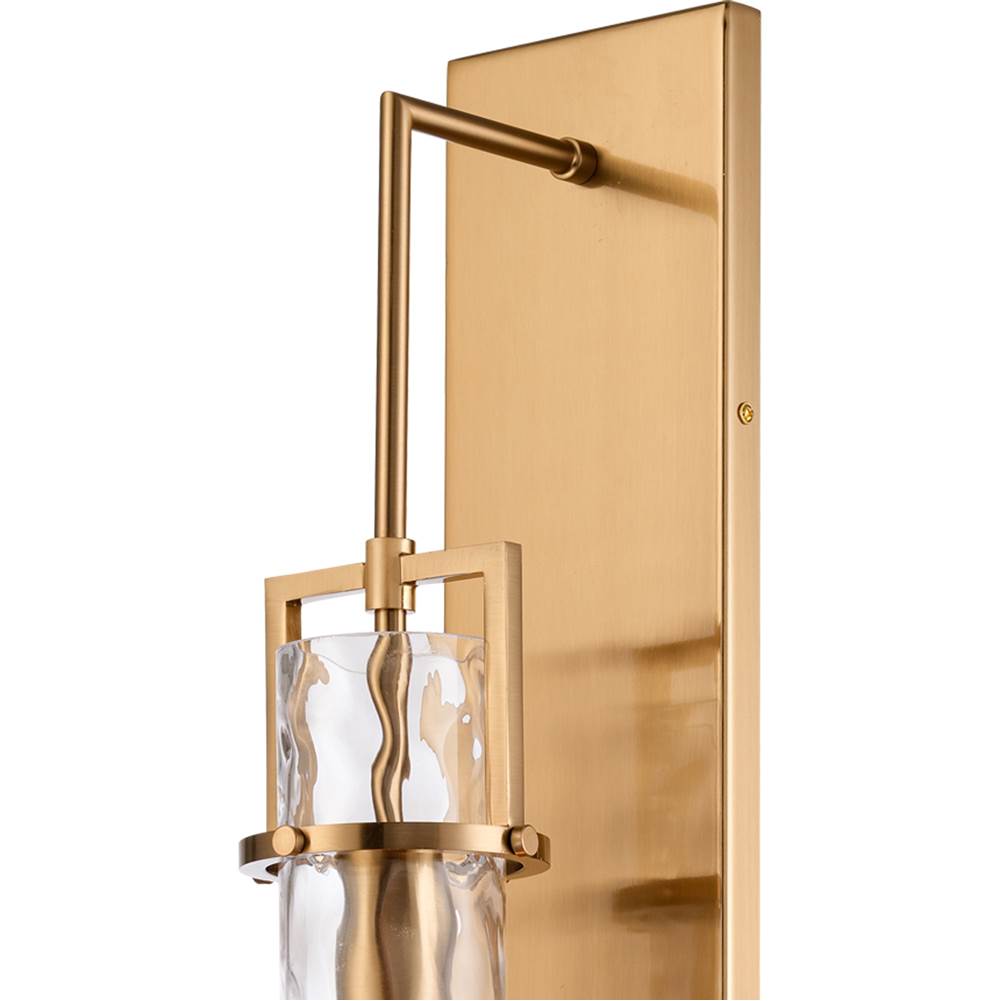 Arabela Lighting Jayden 31.5'' Jayden Wall Sconce  In  Lacquered Gold  With  Slender Water Glass