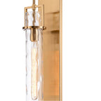 Arabela Lighting 85247-1 Lacquered Gold 31.5'' Jayden Wall Sconce  In  Lacquered Gold  With  Slender Water Glass Image 4