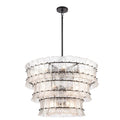 Arabela Lighting 85250-16 Matte Black 35.5'' Sophie Pendant In Matte Black With Textured Rectangular Glass Panels Image 1