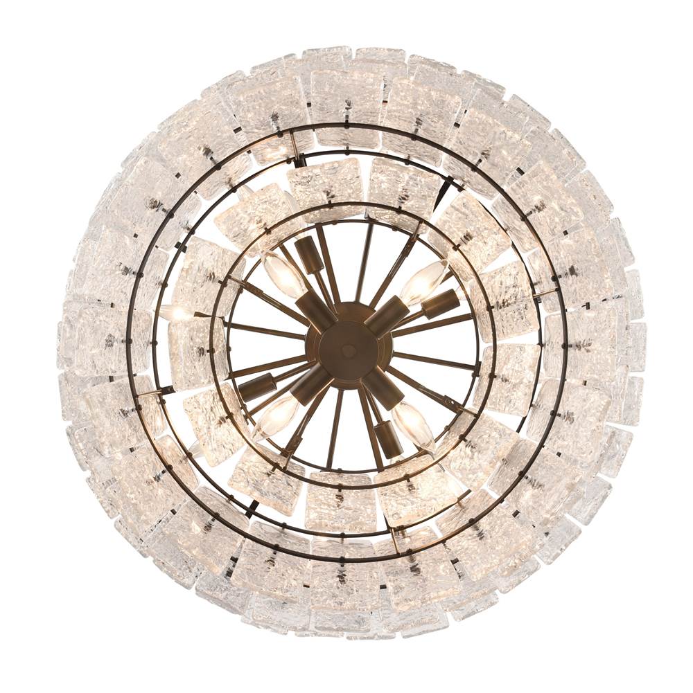 Arabela Lighting 85250-16 Matte Black 35.5'' Sophie Pendant In Matte Black With Textured Rectangular Glass Panels Image 7