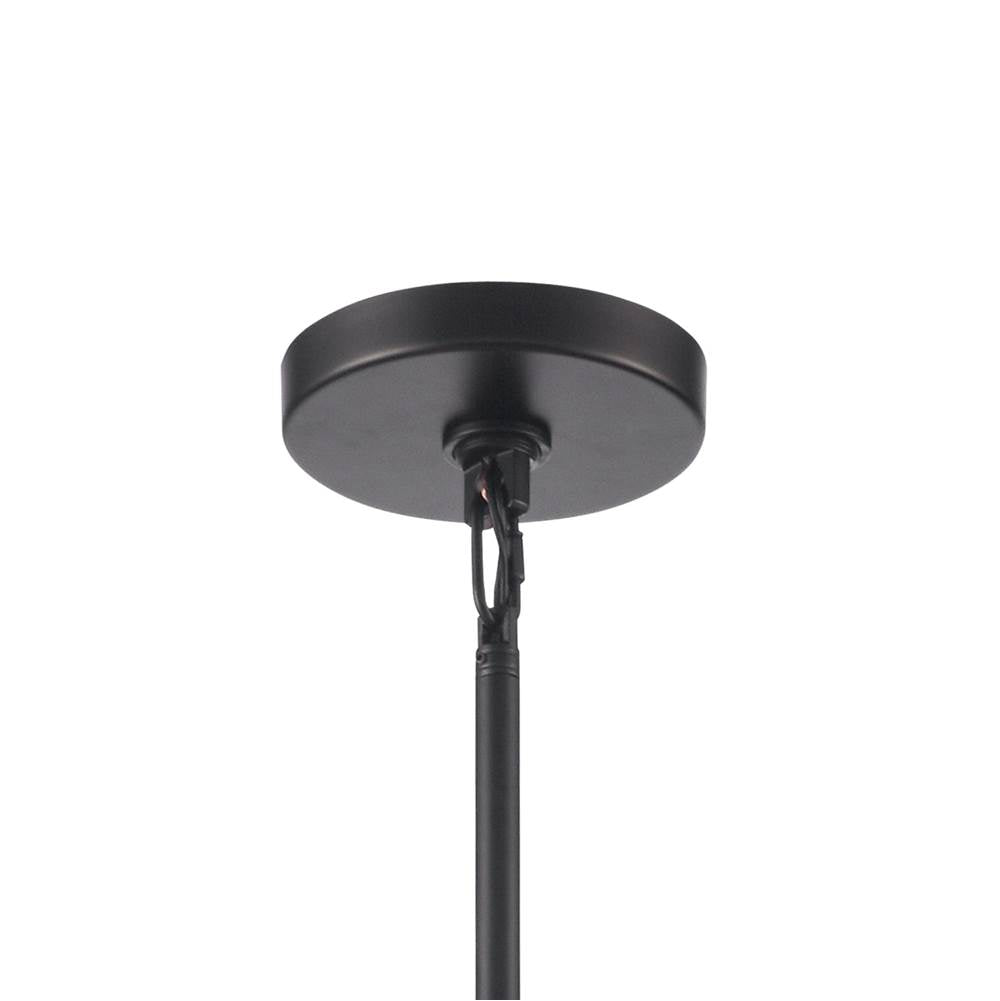 Arabela Lighting 85251-9 Matte Black 28'' Sophie Pendant In Matte Black With Textured Rectangular Glass Panels Image 5