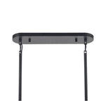 Arabela Lighting 85254-6 Matte Black 47'' Sophie Linear Chandelier In Matte Black With Textured Rectangular Glass Panels Image 5