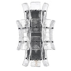 Arabela Lighting 85256-4 Matte Black 19.75'' Sophie Sconce In Matte Black With Textured Rectangular Glass Panels Image 5